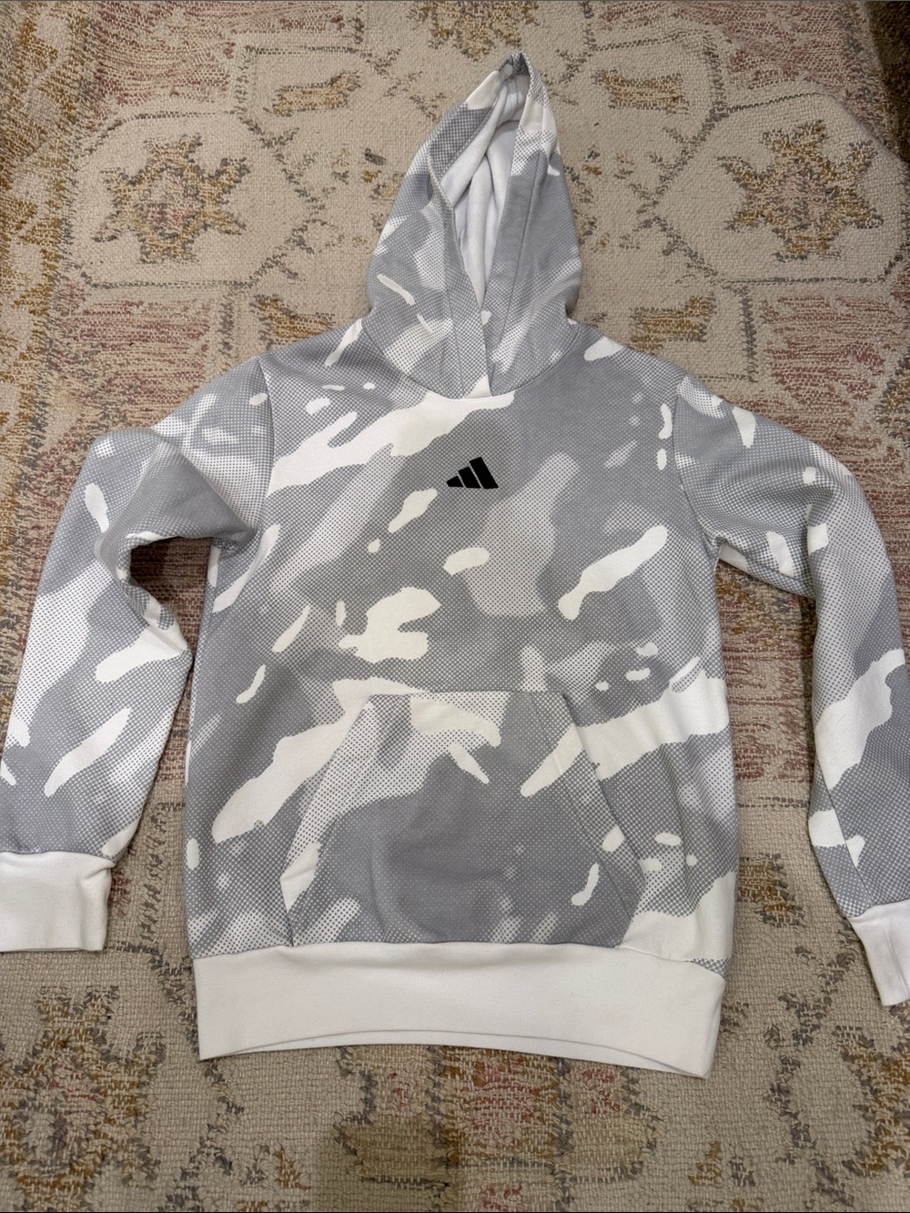 Adidas Kids' Grey Camo Hoodie